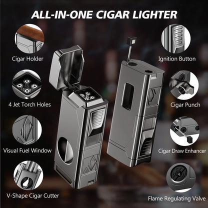 Cigar Lighter Premium Quad Jet